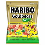 Haribo Gold-Bears Sour Gummy Bears Peg Bags: 3.3LB Case