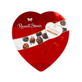 Russell Stover Assorted Chocolate Red Foiled Heart Box: 3-Piece Case