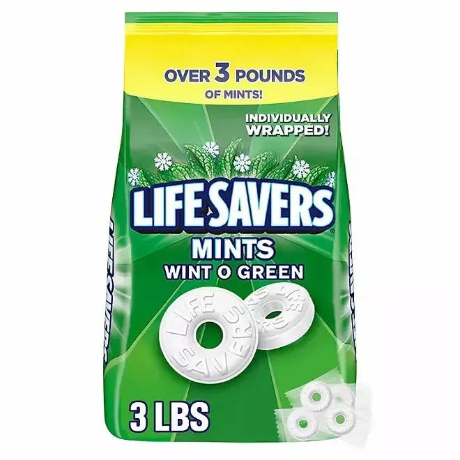 Life Savers Wint-O-Green Pfefferminzbonbons – 3-lb-Beutel (ca. 1,36 kg)