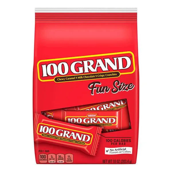 100 Grand Chocolate Bar – Fun Size, 10 oz Bag (approx. 283 g)