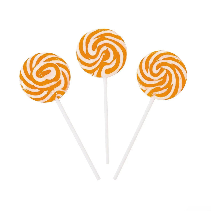 Orange Petite Swirl Lollipops - Orange: 24-Piece Bag