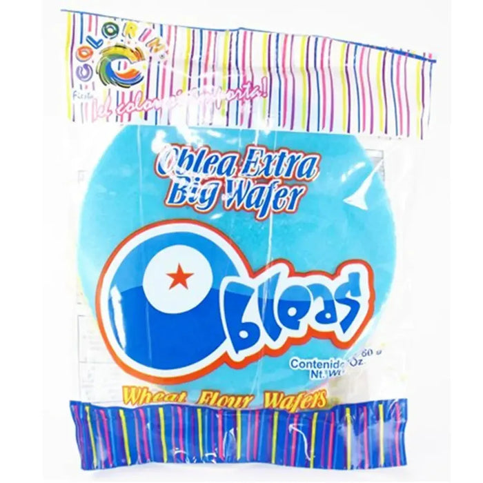 Colorin Oblea Extra Big Wheat Flour Wafers: 12-Piece Bag