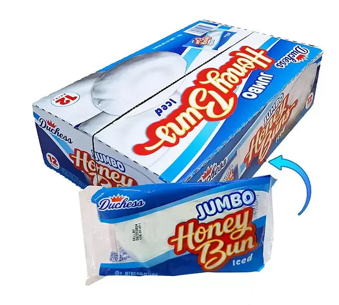 Duchess Jumbo White Iced Honey Buns: 12-Piece Box