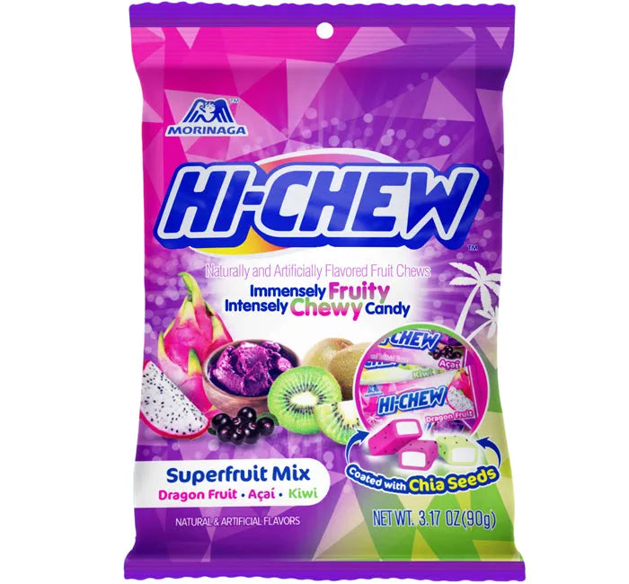 Hi-Chew Fruchtkaubonbons – Superfruit-Mix, 6er-Pack
