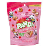 Meiji Hello Panda Strawberry Creme Filled Cookies Pouches: 6-Piece Case