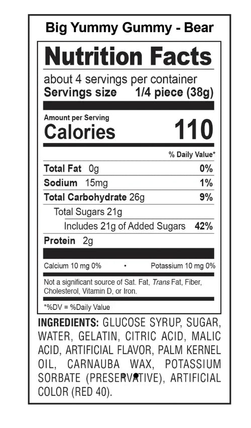 Big Yummy Gummy Bears: 12-Piece Case
