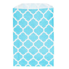 Aqua Blue Casablanca Pattern Candy Bags: 25-Piece Pack