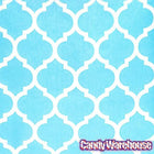 Aqua Blue Casablanca Pattern Candy Bags: 25-Piece Pack