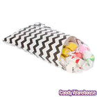 Black Chevron Stripe Candy Bags: 25-Piece Pack