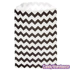 Black Chevron Stripe Candy Bags: 25-Piece Pack