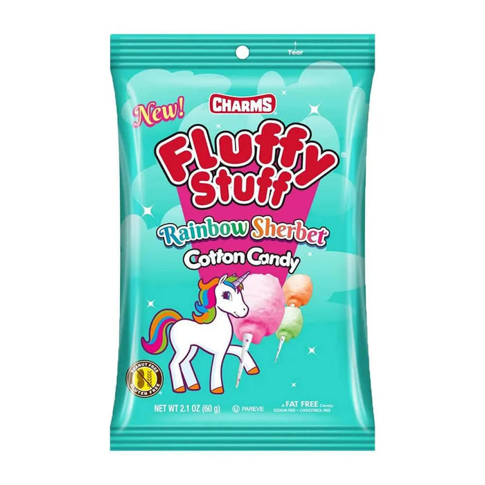 Charms Fluffy Stuff Rainbow Sherbet Zuckerwatte – 24er-Pack