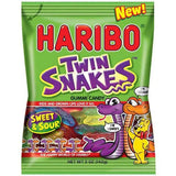 Haribo Gummy Twin Snakes Candy Peg Bags: 12-Piece Box