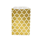 Metallic Gold Casablanca Pattern Candy Bags: 25-Piece Pack