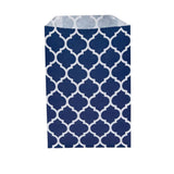 Navy Blue Casablanca Pattern Candy Bags: 25-Piece Pack