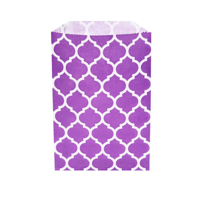 Purple Casablanca Pattern Candy Bags: 25-Piece Pack