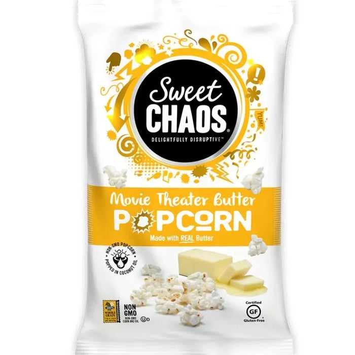 Sweet Chaos Movie Theater Butter Popcorn: 8-Piece Case