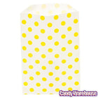 Yellow Polka Dot Candy Bags: 25-Piece Pack